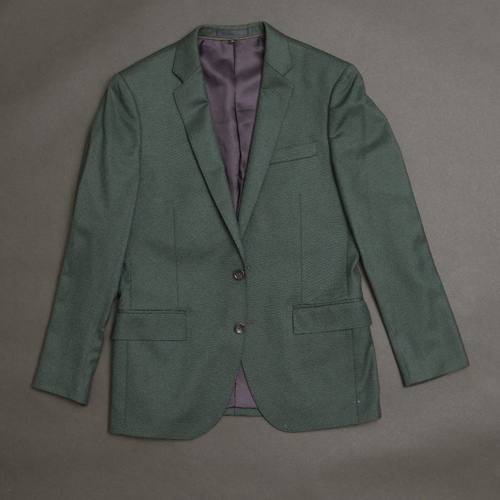 J Crew Ludlow Slim-fit suit jacket with double vent in Italian wool Green 38S